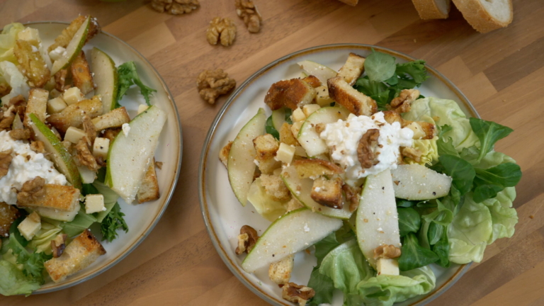 Brot-Käse-Salat