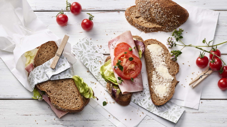 Vollkornsandwich mit Schinken