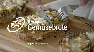 Überbackene Gemüsebrote