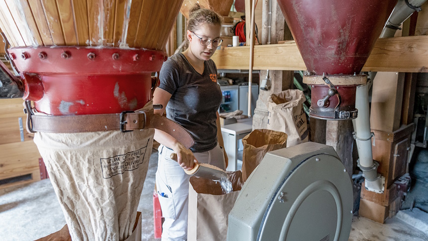 Sabrina Grunder bei der Arbeit