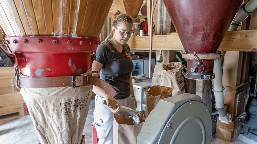 In der Mühle, Maschine