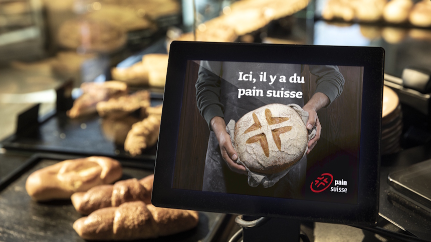 Anzeige Display Schweizer Brot